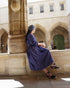 Linen Gather Dress / Khakibeige・Frenchblue